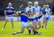 13 June 2021; Craig Morgan of Tipperary in action against Michael Kiely of Waterford during the Allianz Hurling League Division 1 Group A Round 5 match between Waterford and Tipperary at Walsh Park in Waterford. Photo by Stephen McCarthy/Sportsfile