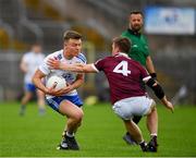 13 June 2021; Kieran Hughes of Monaghan in action against Jack Glynn of Galway during the Allianz Football League Division 1 Relegation play-off match between Monaghan and Galway at St. Tiernach’s Park in Clones, Monaghan. Photo by Ray McManus/Sportsfile