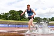 13 June 2021; Ruarcan O'Gibne of Ace AC competing in the Senior Men's 3000m Steeplechase during day two of the AAI Games & Combined Events Championships at Morton Stadium in Santry, Dublin. Photo by Sam Barnes/Sportsfile