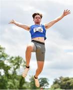 13 June 2021; Luke O'Carroll of Tralee Harriers AC, Kerry, competing in the Senior Men's Long Jump during day two of the AAI Games & Combined Events Championships at Morton Stadium in Santry, Dublin. Photo by Sam Barnes/Sportsfile