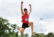 13 June 2021; Ben Little of Father Murphy's AC, Meath, competing in the Senior Men's Long Jump during day two of the AAI Games & Combined Events Championships at Morton Stadium in Santry, Dublin. Photo by Sam Barnes/Sportsfile