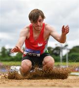 13 June 2021; Joshua Knox of City of Lisburn AC, Down, competing in the Senior Men's Long Jump during day two of the AAI Games & Combined Events Championships at Morton Stadium in Santry, Dublin. Photo by Sam Barnes/Sportsfile