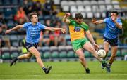 12 June 2021; Patrick McBrearty of Donegal in action against Michael Fitzsimons, left, and Niall Scully of Dublin during the Allianz Football League Division 1 semi-final match between Donegal and Dublin at Kingspan Breffni Park in Cavan. Photo by Stephen McCarthy/Sportsfile