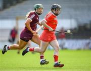 13 June 2021; Amy O'Connor of Cork in action against Emma Helbert of Galway during the Littlewoods Ireland National Camogie League Division 1 Semi-Final match between Cork and Galway at Nowlan Park in Kilkenny.  Photo by Matt Browne/Sportsfile