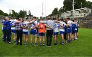 13 June 2021; Monaghan players and officials after the Allianz Football League Division 1 Relegation play-off match between Monaghan and Galway at St. Tiernach’s Park in Clones, Monaghan. Photo by Philip Fitzpatrick/Sportsfile