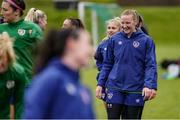 13 June 2021; Goalkeeper Courtney Brosnan during a Republic of Ireland training session at Laugardalsvollur in Reykjavik, Iceland. Photo by Eythor Arnason/Sportsfile