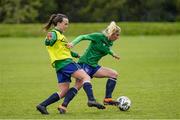 13 June 2021; Ellen Molloy, right, and Ciara Grant during a Republic of Ireland training session at Laugardalsvollur in Reykjavik, Iceland. Photo by Eythor Arnason/Sportsfile
