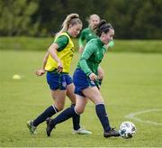 13 June 2021; Roma McLaughlin and Aoife Colvill, left, during a Republic of Ireland training session at Laugardalsvollur in Reykjavik, Iceland. Photo by Eythor Arnason/Sportsfile