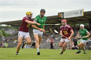 13 June 2021; Conor Boylan of Limerick in action against Aaron Craig of Westmeath during the Allianz Hurling League Division 1 Group A Round 5 match between Westmeath and Limerick at TEG Cusack Park in Mullingar, Westmeath. Photo by Seb Daly/Sportsfile