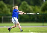13 June 2021; Niamh Brennan of Erne Eagles bats during the Mixed Senior Rounders Final 2020 match between Erne Eagles and Glynn Barntown at GAA centre of Excellence, National Sports Campus in Abbotstown, Dublin. Photo by Harry Murphy/Sportsfile