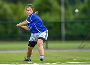 13 June 2021; Sarah Galligan of Erne Eagles bats during the Mixed Senior Rounders Final 2020 match between Erne Eagles and Glynn Barntown at GAA centre of Excellence, National Sports Campus in Abbotstown, Dublin. Photo by Harry Murphy/Sportsfile