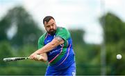 13 June 2021; Kenny O'Reilly of Glynn Barntown bats during the Mixed Senior Rounders Final 2020 match between Erne Eagles and Glynn Barntown at GAA centre of Excellence, National Sports Campus in Abbotstown, Dublin. Photo by Harry Murphy/Sportsfile