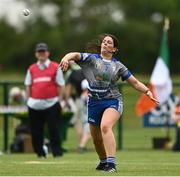 13 June 2021; Laura Williams of Breaffy  fields during the Ladies Senior Rounders Final 2020 match between Breaffy and Glynn Barntown at GAA centre of Excellence, National Sports Campus in Abbotstown, Dublin. Photo by Harry Murphy/Sportsfile