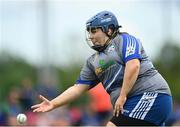 13 June 2021; Michell Hopkins of Breaffy bowls during the Ladies Senior Rounders Final 2020 match between Breaffy and Glynn Barntown at GAA centre of Excellence, National Sports Campus in Abbotstown, Dublin. Photo by Harry Murphy/Sportsfile