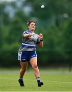 13 June 2021; Katie Kenny of Breaffy fields during the Ladies Senior Rounders Final 2020 match between Breaffy and Glynn Barntown at GAA centre of Excellence, National Sports Campus in Abbotstown, Dublin. Photo by Harry Murphy/Sportsfile