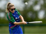 13 June 2021; Yvonne Hanley of Glynn Barntown bats during the Ladies Senior Rounders Final 2020 match between Breaffy and Glynn Barntown at GAA centre of Excellence, National Sports Campus in Abbotstown, Dublin. Photo by Harry Murphy/Sportsfile