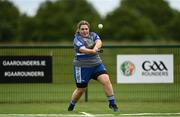 13 June 2021; Michell Hopkins of Breaffy  bats during the Ladies Senior Rounders Final 2020 match between Breaffy and Glynn Barntown at GAA centre of Excellence, National Sports Campus in Abbotstown, Dublin. Photo by Harry Murphy/Sportsfile