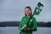 24 January 2020; Team Ireland rowers at the official announcement of the squad who will compete at the Tokyo 2020 Olympics. The rowing team was the first group of Team Ireland athletes to collect their kit bags ahead of the Games. Pictured is Eimear Lambe. Photo by Seb Daly/Sportsfile