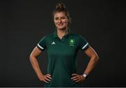 18 June 2021; Team Ireland rowers at the official announcement of the squad who will compete at the Tokyo 2020 Olympics. The rowing team was the first group of Team Ireland athletes to collect their kit bags ahead of the Games. Pictured is Monika Dukarska. Photo by Seb Daly/Sportsfile