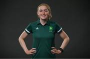 18 June 2021; Team Ireland rowers at the official announcement of the squad who will compete at the Tokyo 2020 Olympics. The rowing team was the first group of Team Ireland athletes to collect their kit bags ahead of the Games. Pictured is Aoife Casey. Photo by Seb Daly/Sportsfile