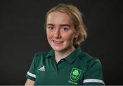 18 June 2021; Team Ireland rowers at the official announcement of the squad who will compete at the Tokyo 2020 Olympics. The rowing team was the first group of Team Ireland athletes to collect their kit bags ahead of the Games. Pictured is Aoife Casey. Photo by Seb Daly/Sportsfile