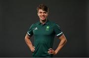 18 June 2021; Team Ireland rowers at the official announcement of the squad who will compete at the Tokyo 2020 Olympics. The rowing team was the first group of Team Ireland athletes to collect their kit bags ahead of the Games. Pictured is Fintan McCarthy. Photo by Seb Daly/Sportsfile