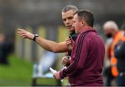 13 June 2021; Galway manager Padraic Joyce and selector John Concannon, right, during the Allianz Football League Division 1 Relegation play-off match between Monaghan and Galway at St. Tiernach’s Park in Clones, Monaghan. Photo by Ray McManus/Sportsfile