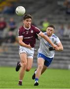 13 June 2021; Seán Kelly of Galway in action against Karl McMenamin of Monaghan during the Allianz Football League Division 1 Relegation play-off match between Monaghan and Galway at St. Tiernach’s Park in Clones, Monaghan. Photo by Ray McManus/Sportsfile