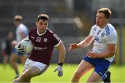 13 June 2021; Dessie Conneely of Galway in action against Kieran Duffy of Monaghan during the Allianz Football League Division 1 Relegation play-off match between Monaghan and Galway at St. Tiernach’s Park in Clones, Monaghan. Photo by Ray McManus/Sportsfile