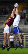 13 June 2021; Matthew Tierney of Galway in action against Karl O'Connell of Monaghan during the Allianz Football League Division 1 Relegation play-off match between Monaghan and Galway at St. Tiernach’s Park in Clones, Monaghan. Photo by Ray McManus/Sportsfile