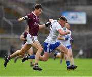 13 June 2021; Ryan McAnespie of Monaghan in action against Matthew Tierney of Galway during the Allianz Football League Division 1 Relegation play-off match between Monaghan and Galway at St. Tiernach’s Park in Clones, Monaghan. Photo by Ray McManus/Sportsfile