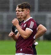 13 June 2021; Galway manager Padraic Joyce with Tomo Culhane during the Allianz Football League Division 1 Relegation play-off match between Monaghan and Galway at St. Tiernach’s Park in Clones, Monaghan. Photo by Ray McManus/Sportsfile