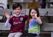 13 June 2021; Galway supporters Charlie and Jodie Joyce during the Allianz Football League Division 1 Relegation play-off match between Monaghan and Galway at St. Tiernach’s Park in Clones, Monaghan. Photo by Ray McManus/Sportsfile