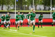 15 June 2021; Claire O'Riordan of Republic of Ireland warms up before the international friendly match between Iceland and Republic of Ireland at Laugardalsvollur in Reykjavik, Iceland. Photo by Eythor Arnason/Sportsfile
