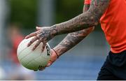 13 June 2021; Tattoos on the arms of Mayo selector Ciaran McDonald before the Allianz Football League Division 2 semi-final match between Clare and Mayo at Cusack Park in Ennis, Clare. Photo by Brendan Moran/Sportsfile