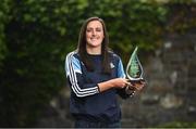 16 June 2021; Hannah Tyrrell of Dublin is pictured with The Croke Park/LGFA Player of the Month award for May, at The Croke Park in Jones Road, Dublin. Hannah has been in superb form in Dublin’s march to a Lidl National League Division 1 Final appearance against Cork on Saturday, June 26. During the course of Dublin’s two Lidl NFL Division 1B matches against Waterford and Cork in May, Hannah registered a combined total of 3-12.  Photo by David Fitzgerald/Sportsfile