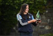 16 June 2021; Hannah Tyrrell of Dublin is pictured with The Croke Park/LGFA Player of the Month award for May, at The Croke Park in Jones Road, Dublin. Hannah has been in superb form in Dublin’s march to a Lidl National League Division 1 Final appearance against Cork on Saturday, June 26. During the course of Dublin’s two Lidl NFL Division 1B matches against Waterford and Cork in May, Hannah registered a combined total of 3-12.  Photo by David Fitzgerald/Sportsfile