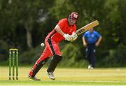 18 June 2021; Jack Carty of Munster Reds in action during the Cricket Ireland InterProvincial Trophy 2021 match between Leinster Lightning and Munster Reds at Pembroke Cricket Club in Dublin. Photo by Matt Browne/Sportsfile