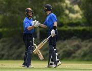 18 June 2021; Lorcan Tucker and George Dockrell of Leinster Lightning after the Cricket Ireland InterProvincial Trophy 2021 match between Leinster Lightning and Munster Reds at Pembroke Cricket Club in Dublin. Photo by Matt Browne/Sportsfile