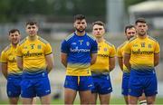 13 June 2021; Roscommon players, from left, Conor Daly, Colm Lavin, Conor Hussey and Shane Killoran prior to the Allianz Football League Division 1 Relegation play-off match between Armagh and Roscommon at Athletic Grounds in Armagh. Photo by Ramsey Cardy/Sportsfile