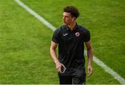 18 June 2021; Jordan Gibson of Sligo Rovers walks the pitch before the SSE Airtricity League Premier Division match between St Patrick's Athletic and Sligo Rovers at Richmond Park in Dublin. Photo by Harry Murphy/Sportsfile