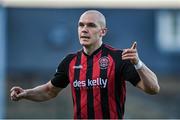 18 June 2021; Georgie Kelly of Bohemians celebratres scoring his side's fifth goal, his fourth, during the SSE Airtricity League Premier Division match between Bohemians and Drogheda United at Dalymount Park in Dublin. Photo by Piaras Ó Mídheach/Sportsfile