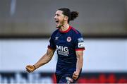 18 June 2021; Ronan Coughlan of St Patrick's Athletic celebrates after scoring his side's second goal during the SSE Airtricity League Premier Division match between St Patrick's Athletic and Sligo Rovers at Richmond Park in Dublin. Photo by Harry Murphy/Sportsfile