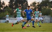 18 June 2021; Aaron Greene of Shamrock Rovers in action against Jack Stafford of Waterford during the SSE Airtricity League Premier Division match between Waterford and Shamrock Rovers at the RSC in Waterford. Photo by Seb Daly/Sportsfile