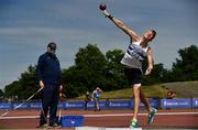 19 June 2021; James Deane of Celbridge AC, Kildare, competing in the Junior Men's Shot Put during day one of the Irish Life Health Junior Championships & U23 Specific Events at Morton Stadium in Santry, Dublin. Photo by Sam Barnes/Sportsfile