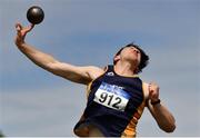 19 June 2021; Jack Forde of St. Killian's AC, Wexford, competing in the Junior Men's Shot Put during day one of the Irish Life Health Junior Championships & U23 Specific Events at Morton Stadium in Santry, Dublin. Photo by Sam Barnes/Sportsfile
