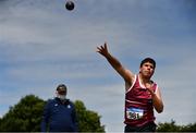 19 June 2021; Padraic McCarthy of Lios Tuathail AC, Kerry,  competing in the Junior Men's Shot Put during day one of the Irish Life Health Junior Championships & U23 Specific Events at Morton Stadium in Santry, Dublin. Photo by Sam Barnes/Sportsfile