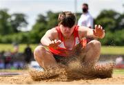 19 June 2021; Samuel Duncan of City of Lisburn AC, Down, competing in the Junior Men's Triple  Jump during day one of the Irish Life Health Junior Championships & U23 Specific Events at Morton Stadium in Santry, Dublin. Photo by Sam Barnes/Sportsfile