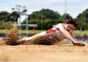 19 June 2021; Thomas French of Greystones and District AC, Wicklow, competing in the Junior Men's Triple Jump during day one of the Irish Life Health Junior Championships & U23 Specific Events at Morton Stadium in Santry, Dublin. Photo by Sam Barnes/Sportsfile