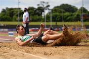 19 June 2021; Matthew Cotter of Raheny Shamrock AC, Dublin, competing in the U23 Men's Triple Jump during day one of the Irish Life Health Junior Championships & U23 Specific Events at Morton Stadium in Santry, Dublin. Photo by Sam Barnes/Sportsfile